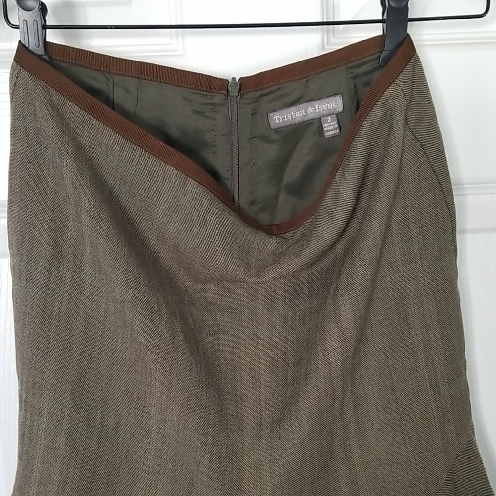 Tristan Asymmetrical Brown Skirt